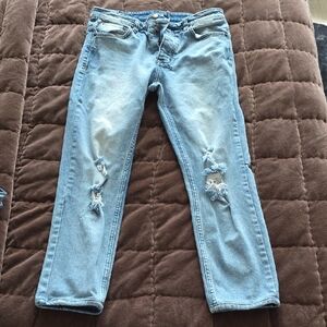 Ksubi Light Wash Distressed Slim Jeans. Size 32. Chitch Jeans, Philly Blue